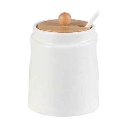 Ceramic Seasoning Jars With Bamboo Lid - Jar #2 - Kitchen - HomeRelaxOfficial