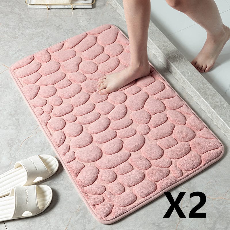 Soft Non-Slip Bath Mat - Pink / 16" x 24" | 2pcs - Bathroom - HomeRelaxOfficial