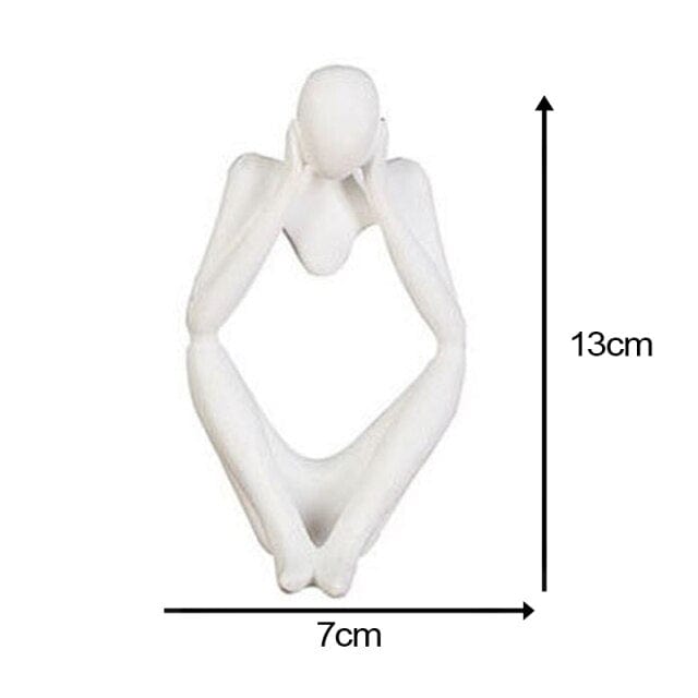 Abstract Thinker Statue - White #3 - HomeRelaxOfficial