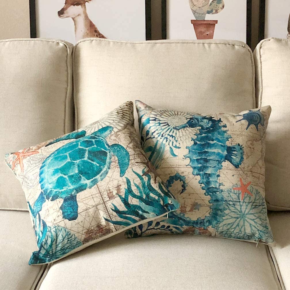 Marine Life Pillow Cover - Cushion Covers - HomeRelaxOfficial