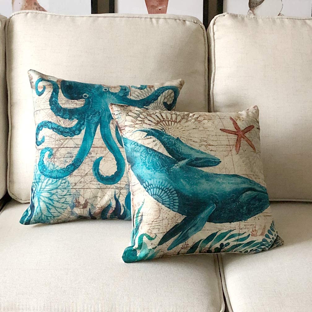 Marine Life Pillow Cover - Cushion Covers - HomeRelaxOfficial