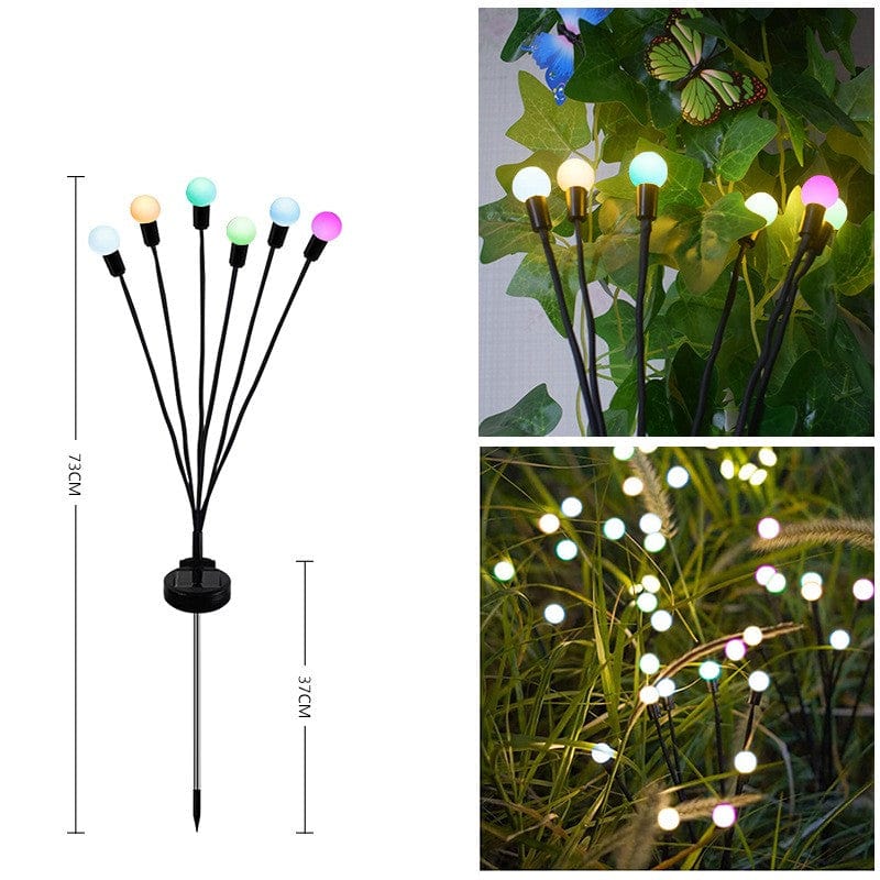 Solar LED Firefly Garden Light - Colored light / 6 LED Lights - 0 - HomeRelaxOfficial