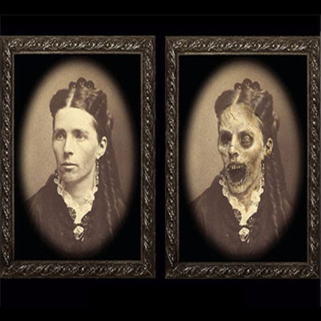 3D Halloween Face Changing Ghost Portrait - 11" X 8.6" / 24 - HomeRelaxOfficial