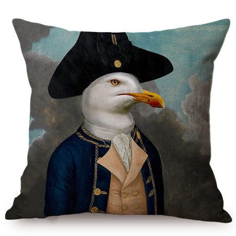 Noble Animals Cushion Cover - Captain / 18”x18” or 45cm x 45cm - Cushion Covers - HomeRelaxOfficial