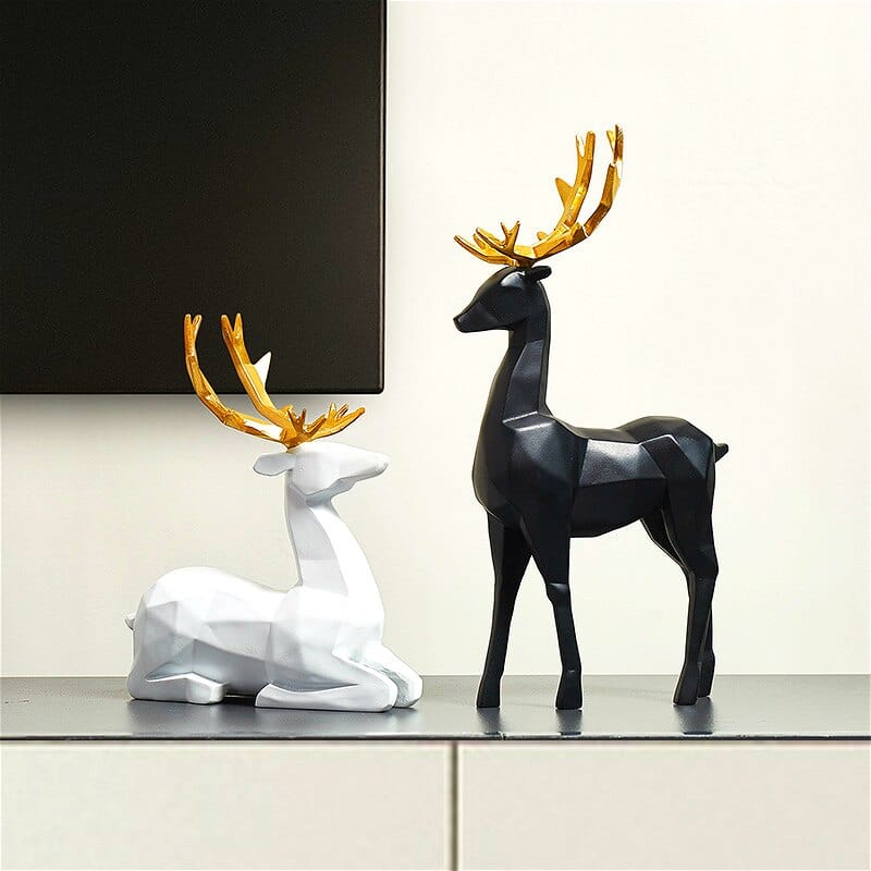 Resin Deer Statue Sculpture Ornament - HomeRelaxOfficial