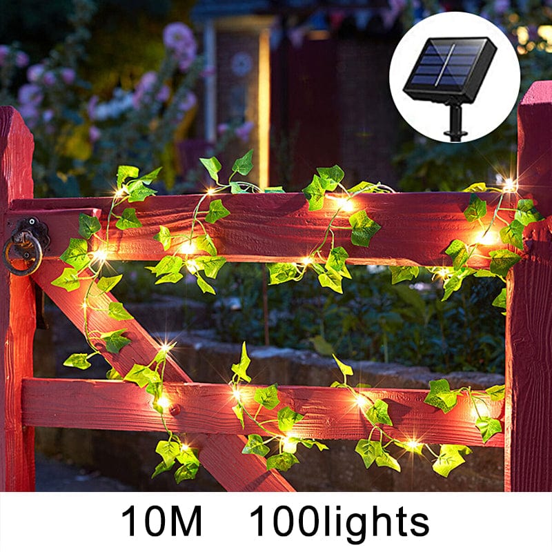 Solar Led Outdoor Garden Decorative Light - Maple Leaf Ivy / 10M 100Lights Solar - Garden Decor - HomeRelaxOfficial