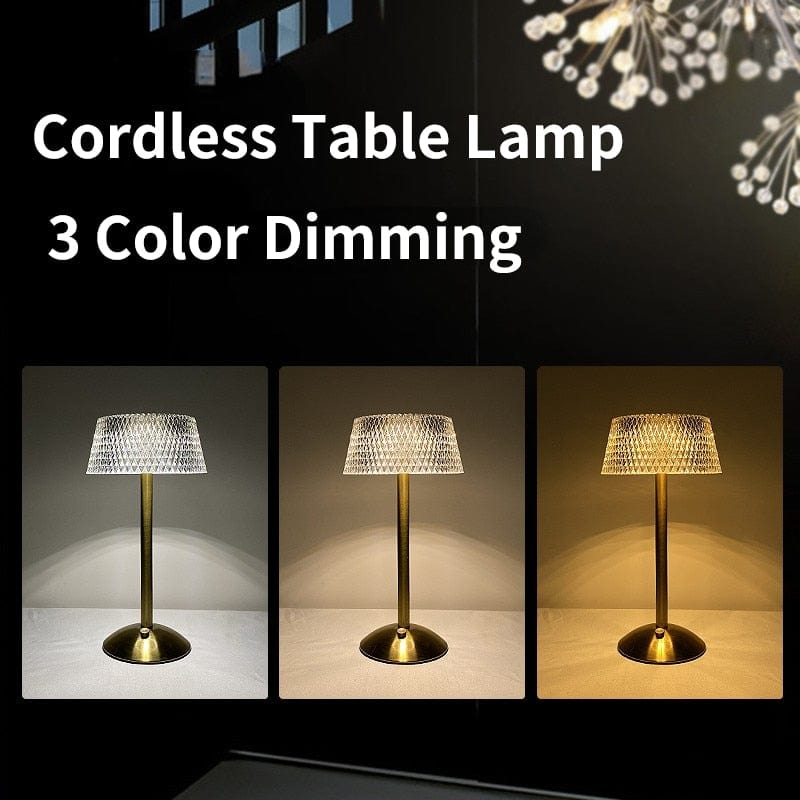 Dimming Table Lamp - 3 Color Dimming - Cordless Table Lamp - HomeRelaxOfficial