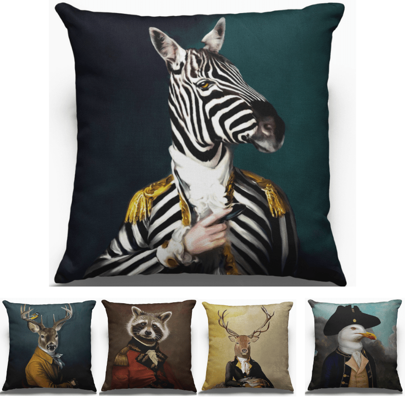 Noble Animals Cushion Cover - 5 Pack Bundle (You save $54) / 18”x18” or 45cm x 45cm - Cushion Covers - HomeRelaxOfficial