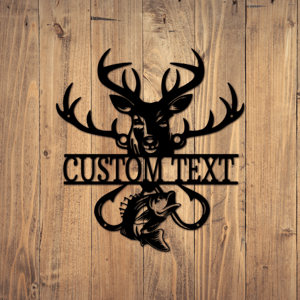 Custom Outdoorsman Monogram - Steel Sign - Custom - HomeRelaxOfficial