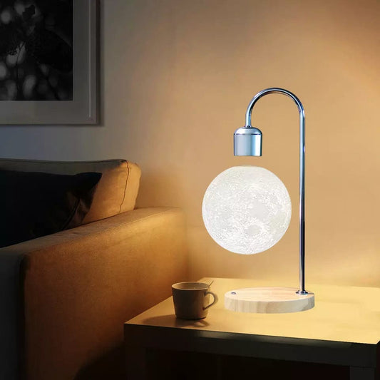 Floating Moon Lamp With Wireless Charging - White - Home Lighting - HomeRelaxOfficial