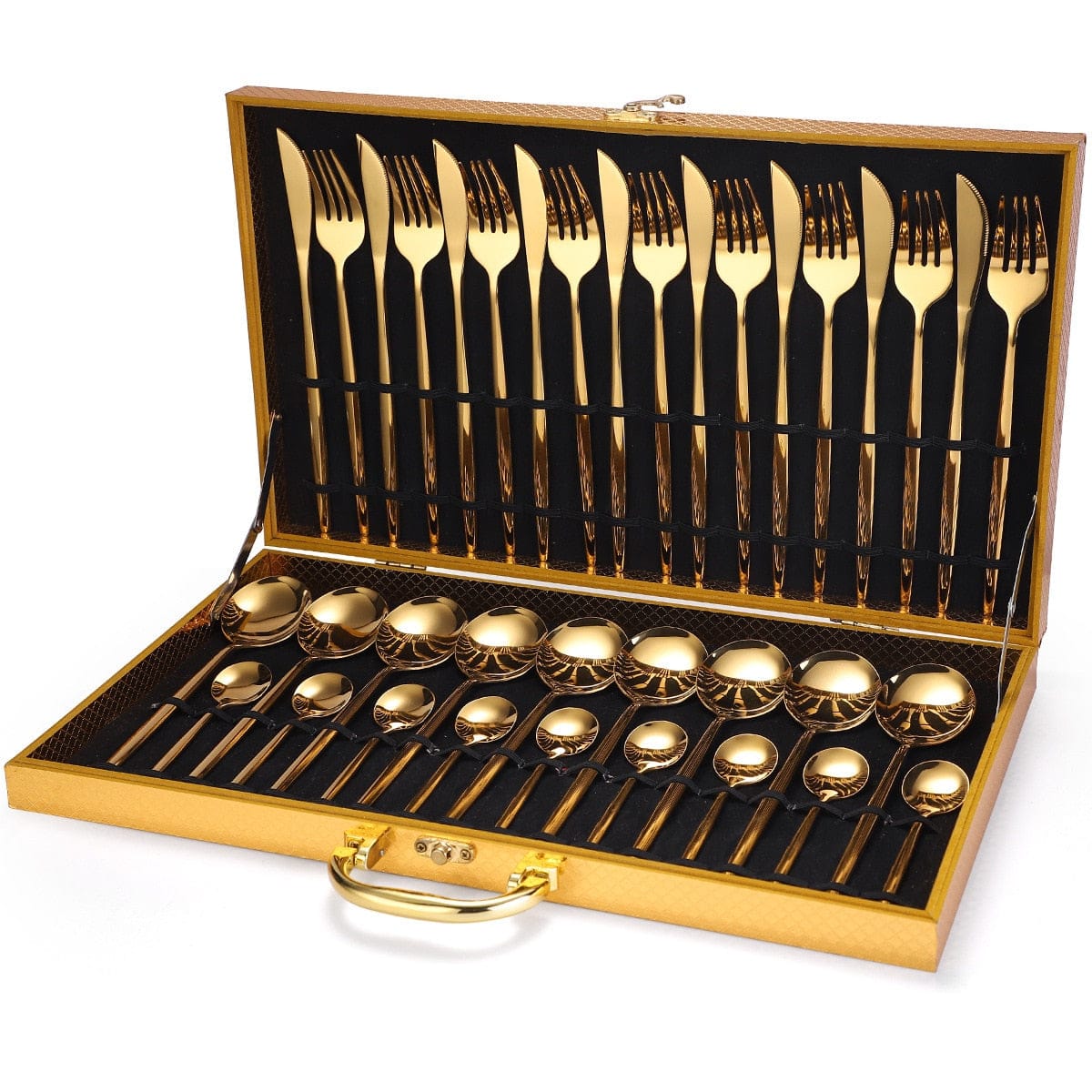 Unique 24pcs Cutlery Set Stainless Steel - 0 - HomeRelaxOfficial