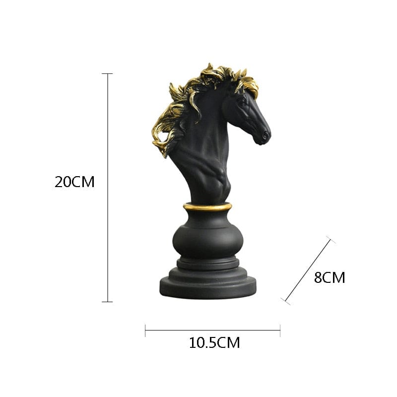 Chess Sculpture - Black Knight - 0 - HomeRelaxOfficial