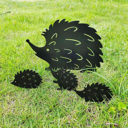 Hedgehog Garden Stake Set - 0 - HomeRelaxOfficial