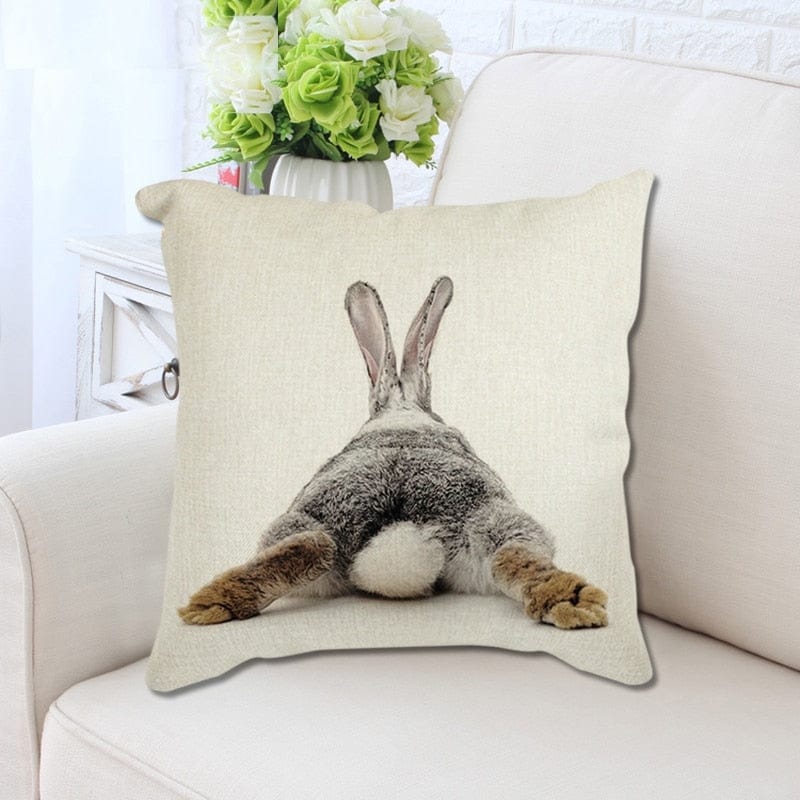 Cute Rabbit Cushion Cover