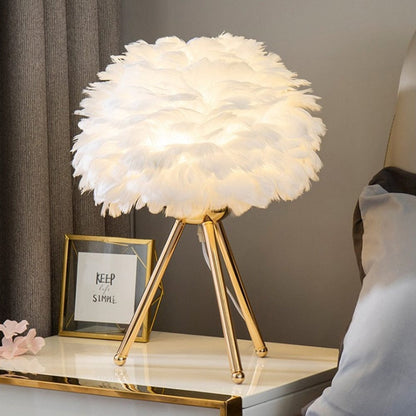 Luxury Feather Lamp - White - HomeRelaxOfficial