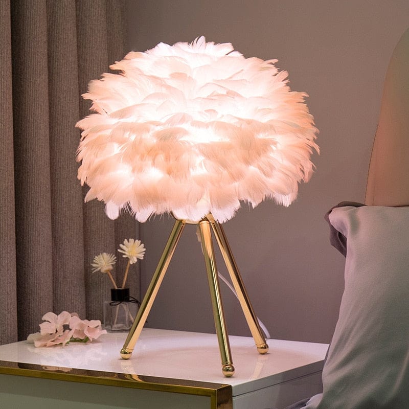 Luxury Feather Lamp - Pink - HomeRelaxOfficial