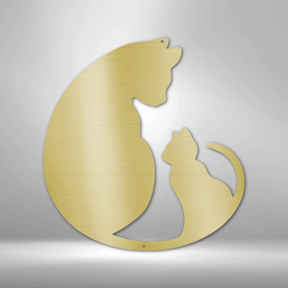 Cat Lover - Steel Sign - Gold / 12" - Custom - HomeRelaxOfficial