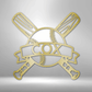 Baseball Monogram - Metal Sign - Gold / 12" - Custom - HomeRelaxOfficial