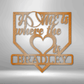 Love Baseball Monogram - Metal Sign - Copper / 12" - Custom - HomeRelaxOfficial