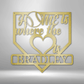 Love Baseball Monogram - Metal Sign - Gold / 12" - Custom - HomeRelaxOfficial