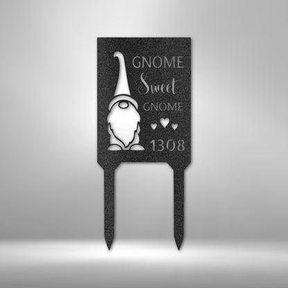 Gnome Home - Steel Stake - Black - Custom - HomeRelaxOfficial