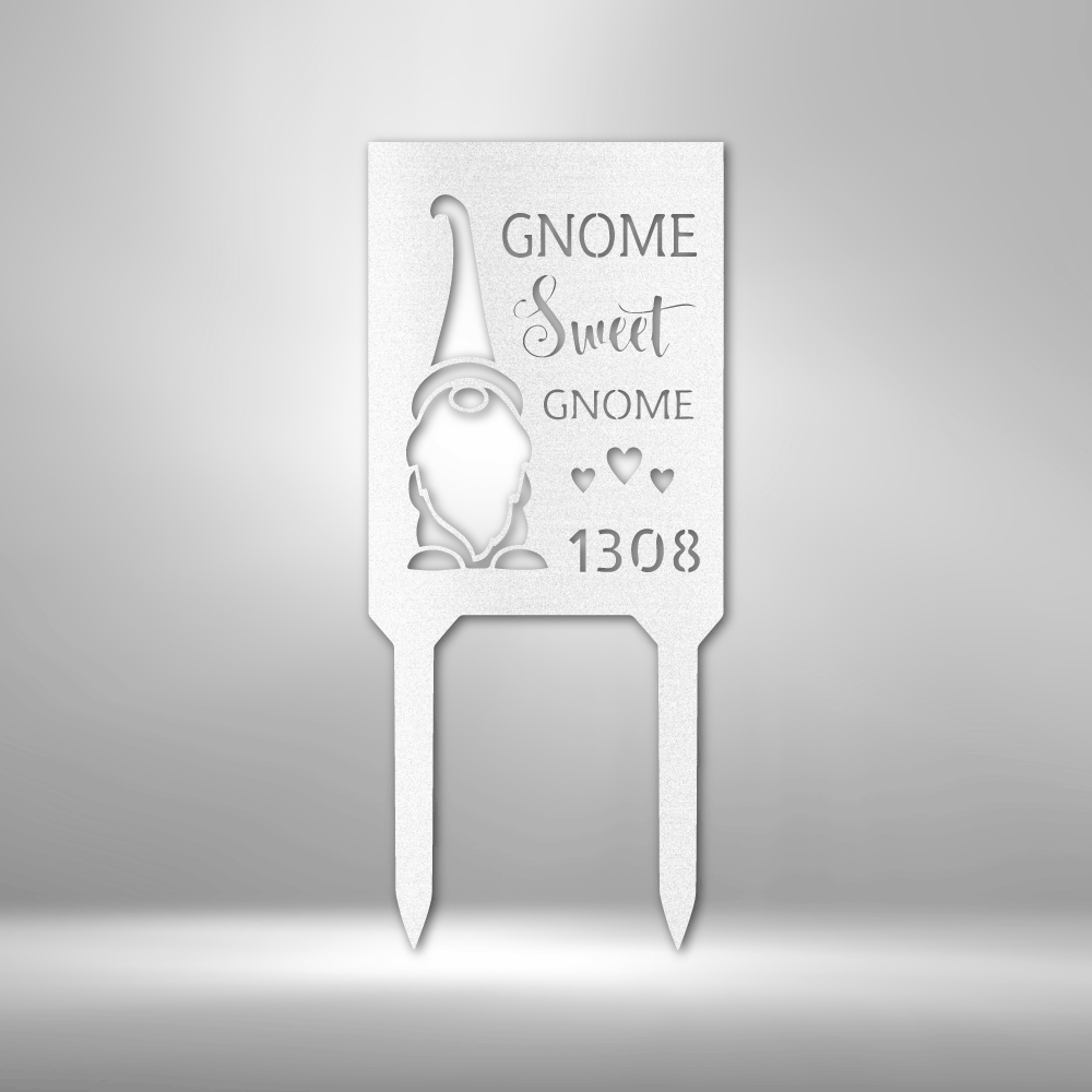 Gnome Home - Steel Stake - White - Custom - HomeRelaxOfficial