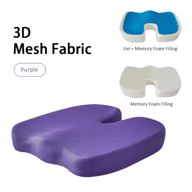 CloudCushion™ - Hip Support Seat Cushion - CloudCushion™ V1 with Memory Foam / 3D Mesh-Purple - 0 - HomeRelaxOfficial
