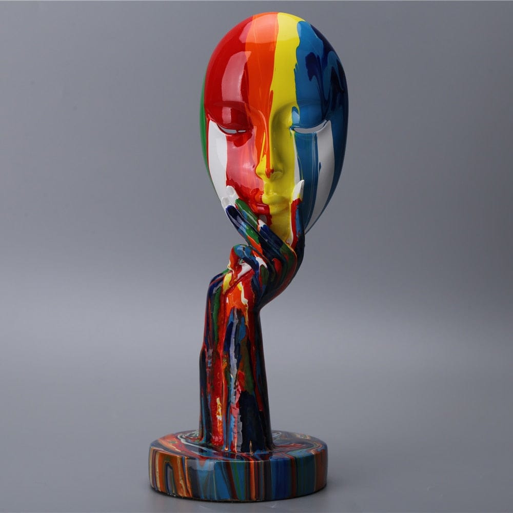 Colorful Painted Thinking Statue - Small 11.8"/ 30cm / International - 0 - HomeRelaxOfficial
