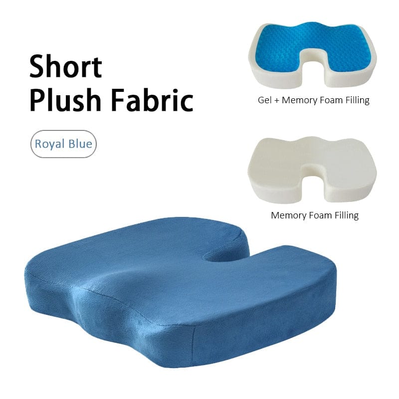 CloudCushion™ - Hip Support Seat Cushion - CloudCushion™ V1 with Memory Foam / ShortPlush-RoyalBlue - 0 - HomeRelaxOfficial