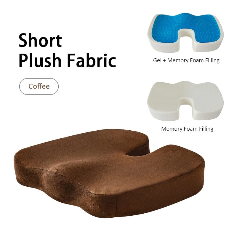 CloudCushion™ - Hip Support Seat Cushion - CloudCushion™ V1 with Memory Foam / Short Plush-Coffee - 0 - HomeRelaxOfficial