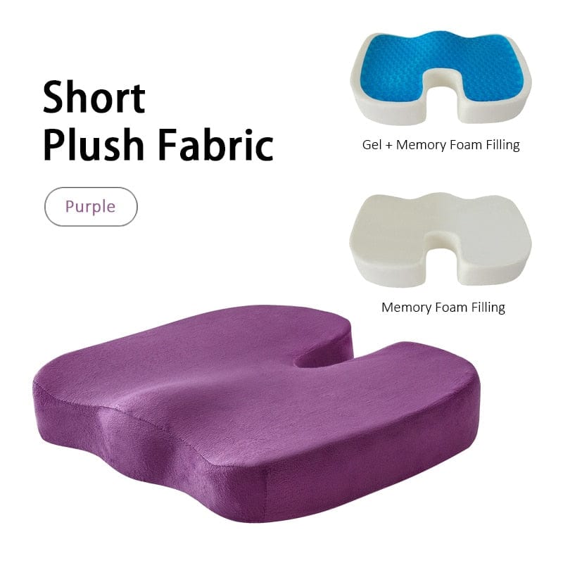 CloudCushion™ - Hip Support Seat Cushion - CloudCushion™ V1 with Memory Foam / Short Plush-Purple - 0 - HomeRelaxOfficial
