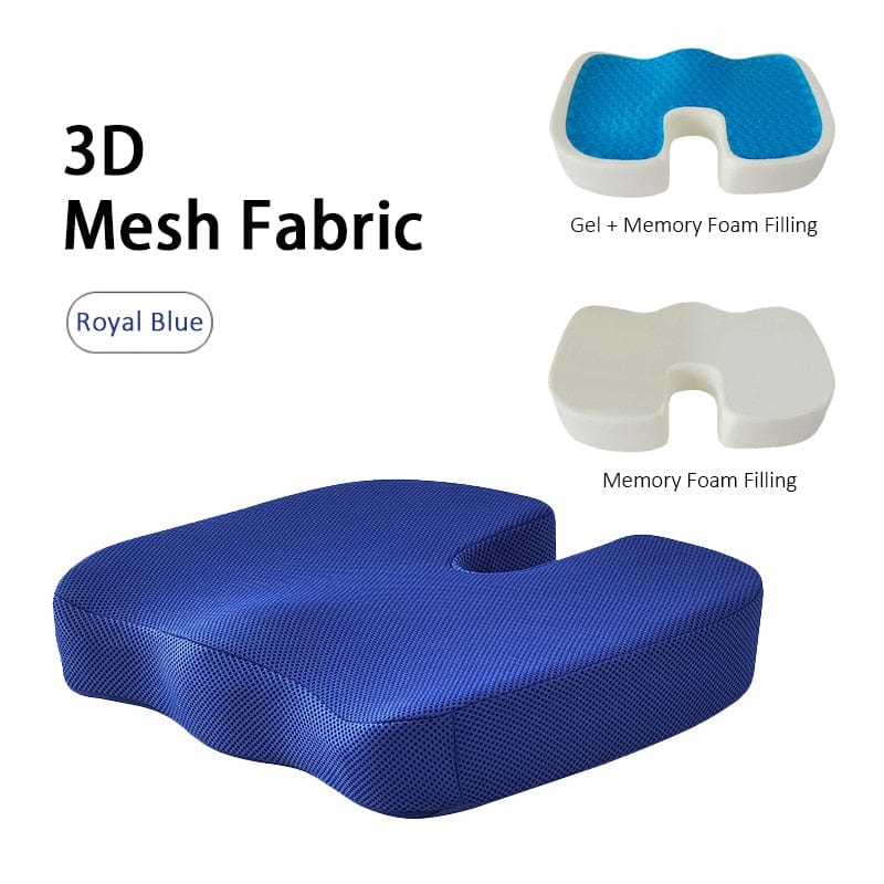 CloudCushion™ - Hip Support Seat Cushion - CloudCushion™ V1 with Memory Foam / 3D Mesh-Royal Blue - 0 - HomeRelaxOfficial