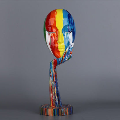 Colorful Painted Thinking Statue - Large 15.3"/ 39cm / International - 0 - HomeRelaxOfficial
