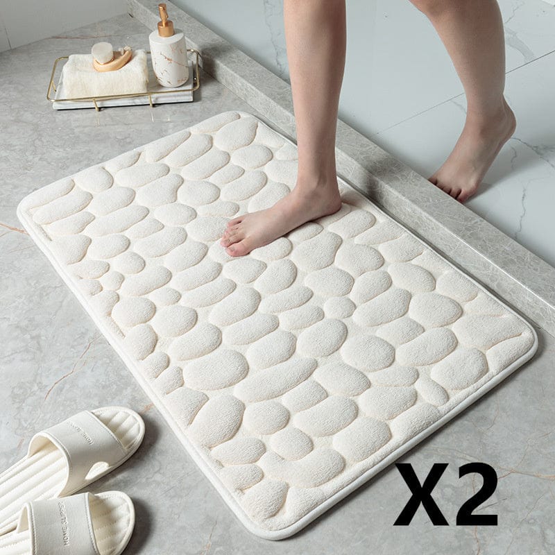 Soft Non-Slip Bath Mat - Milky white / 20" x 32" | 2pcs - Bathroom - HomeRelaxOfficial