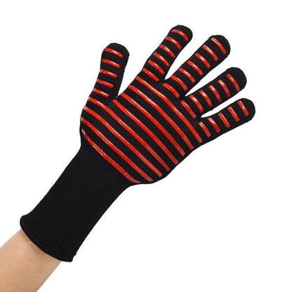 High Temperature BBQ Gloves (Up To 932°F/ 500°C) - Red stripes 1pcs - HomeRelaxOfficial