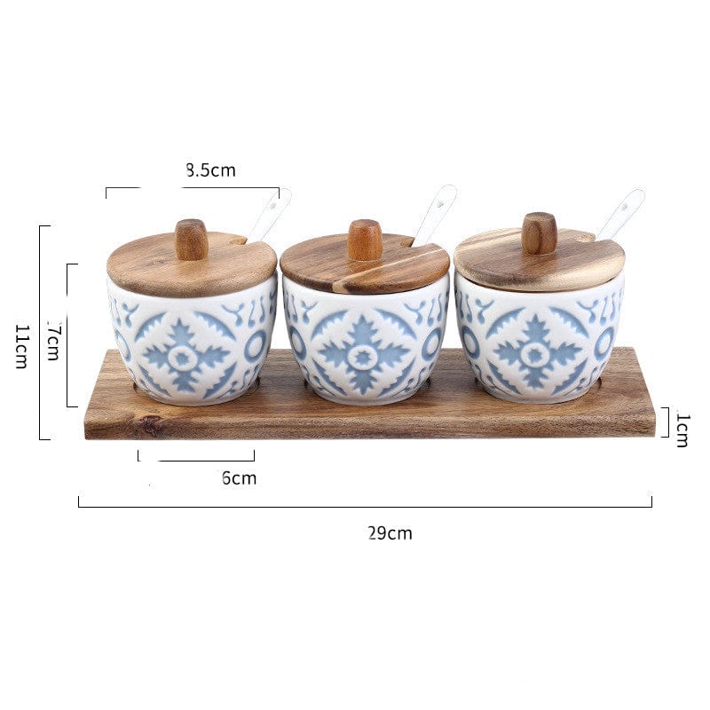 Spice Jar With Spoon & Tray - Kitchen - HomeRelaxOfficial