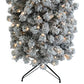 Flocked Pencil Christmas Tree with Lights - 7.5ft - HomeRelaxOfficial