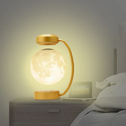 3D LED Moon Night Light Wireless Magnetic Levitating Rotating Floating Ball Lamp For School Office Bookshop Home Decoration - Gold / 220v US - Home Lighting - HomeRelaxOfficial