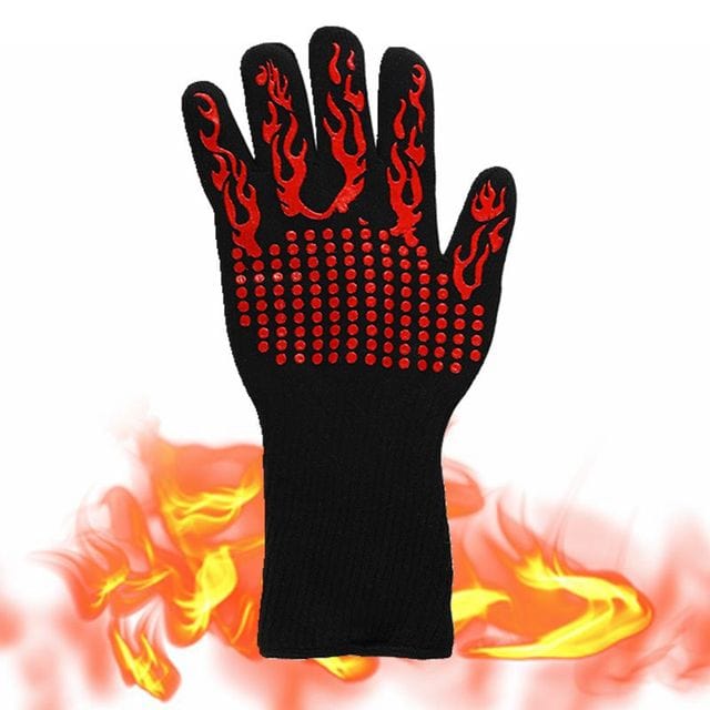 High Temperature BBQ Gloves (Up To 932°F/ 500°C) - Red flame 1pcs - HomeRelaxOfficial