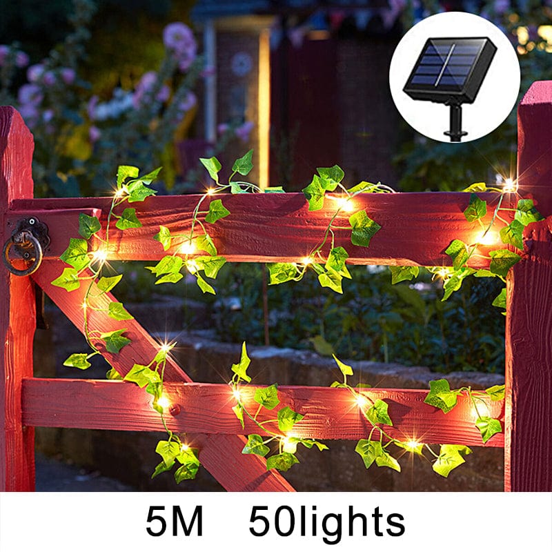 Solar Led Outdoor Garden Decorative Light - Maple Leaf Ivy / 5M 50Lights Solar - Garden Decor - HomeRelaxOfficial
