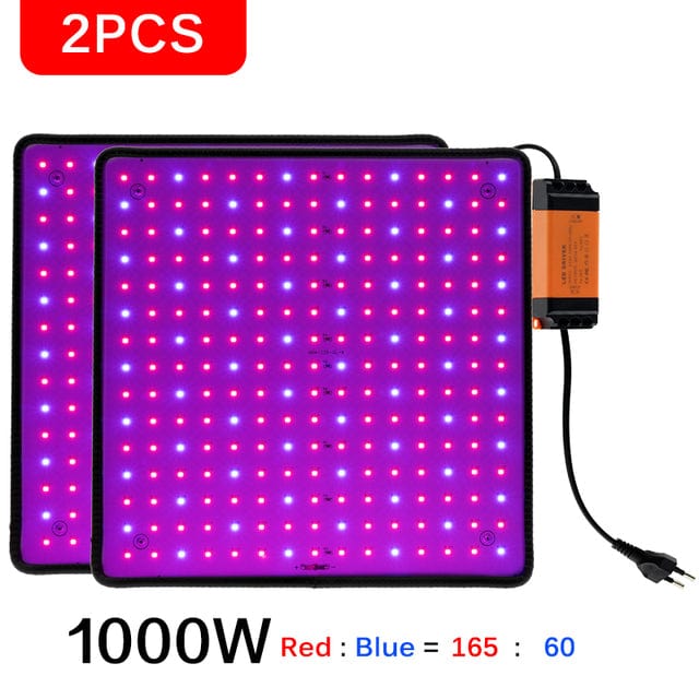 1000W LED Grow Light Panel - 2pcs Red and Blue (EXTRA $50 OFF) - HomeRelaxOfficial