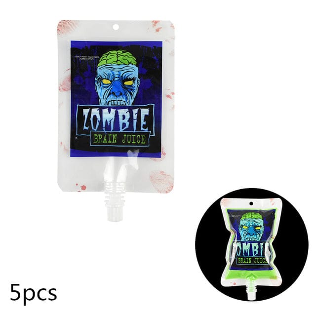 Halloween Blood Bags for Drinks - 5x Zombie Blood Bags - HomeRelaxOfficial