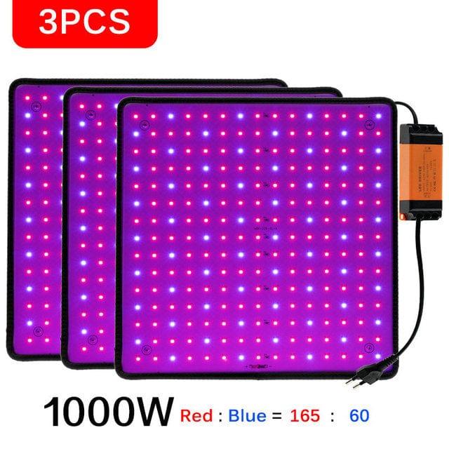 1000W LED Grow Light Panel - 3pcs Red and Blue (EXTRA $60 OFF) - HomeRelaxOfficial