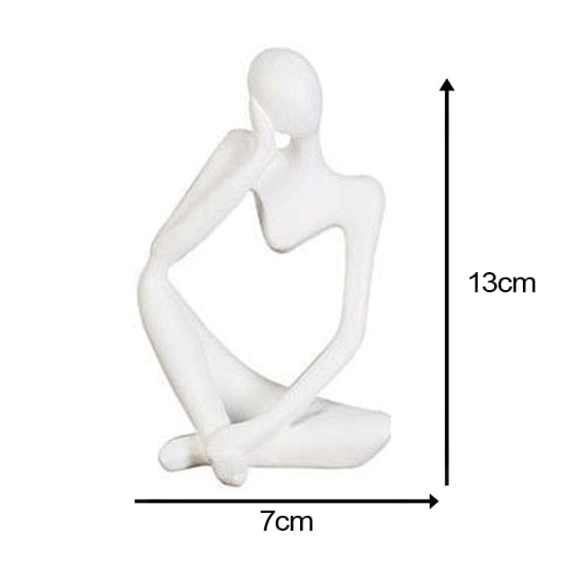 Abstract Thinker Statue - White #1 - HomeRelaxOfficial